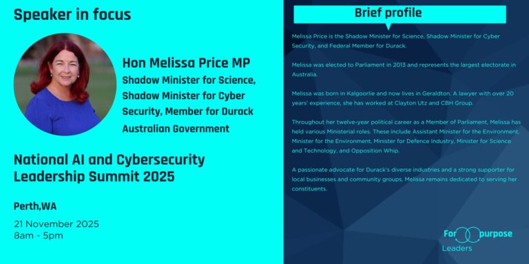 Speaker Announcement: Melissa Price | National AI & Cybersecurity ...